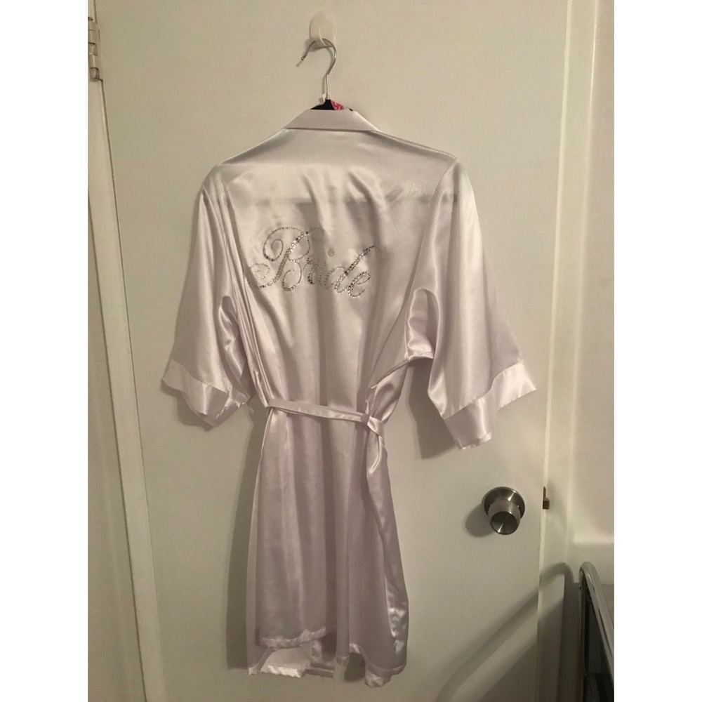 Satin White Bride Robe